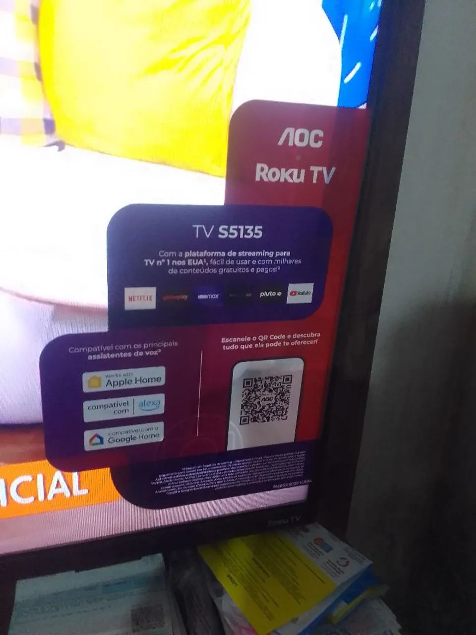 Tv AOC 43 smartv roku - Foto 3