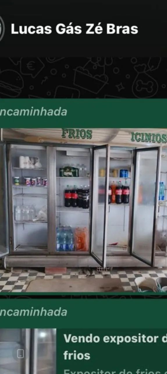 Expositor de 5 portas de frios