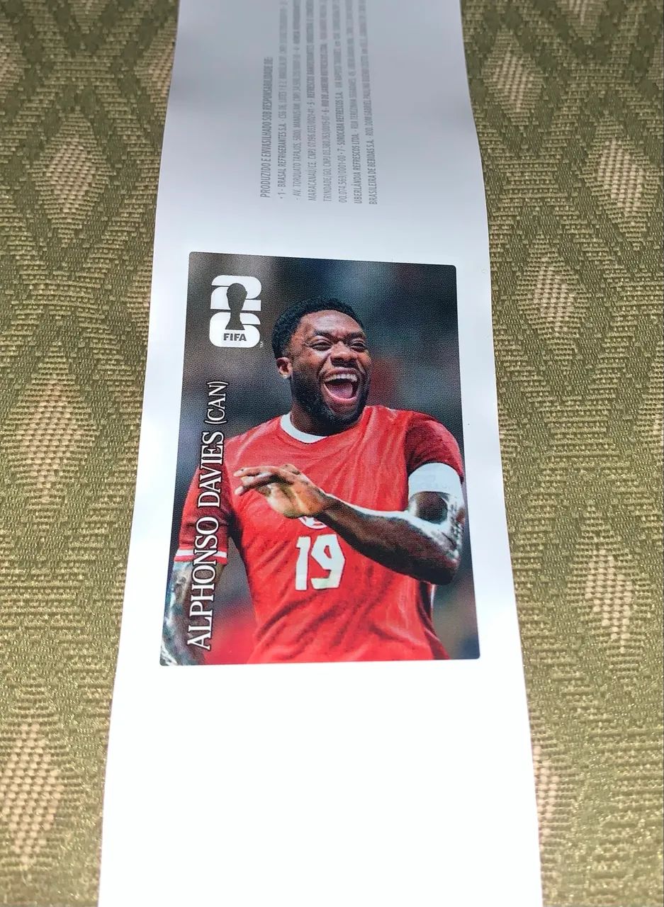 Figurinha Copa 2026 Alphonso Davies no Rótulo original - Foto 4