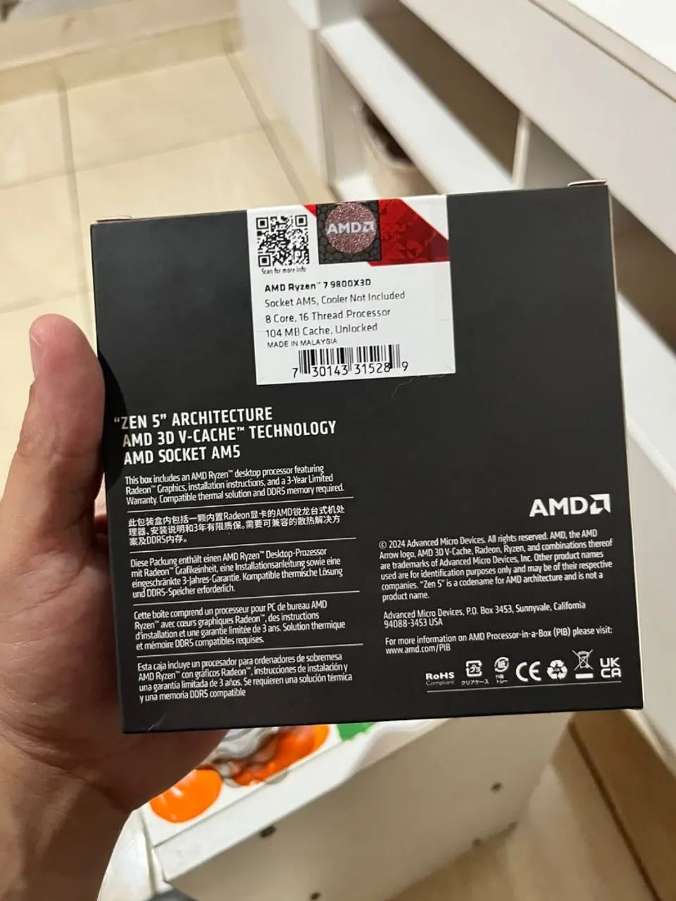 PROCESSADOR RYZEN 7 98000X3D LACRADO  - Foto 3