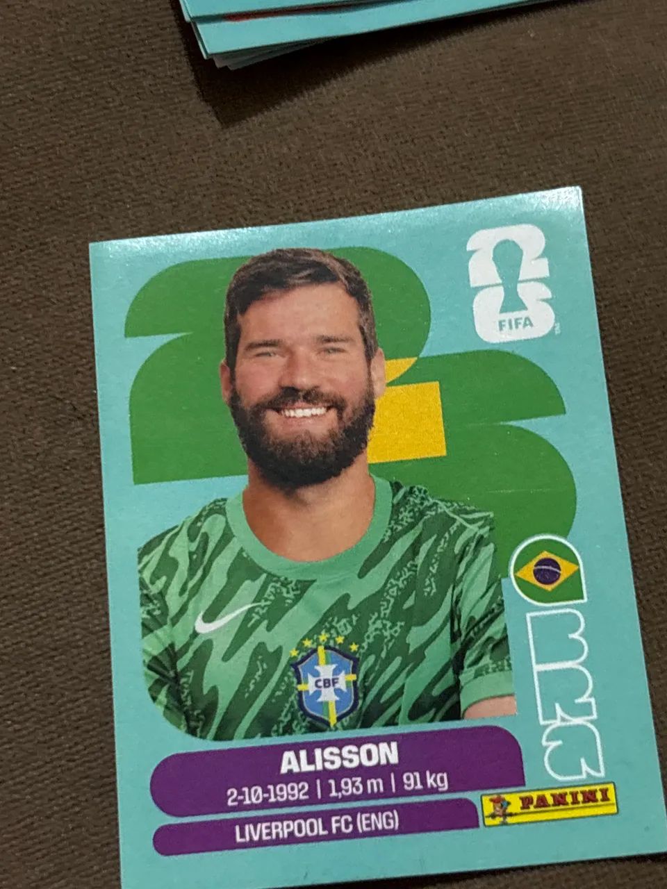 Figurinha Allison Brasil 