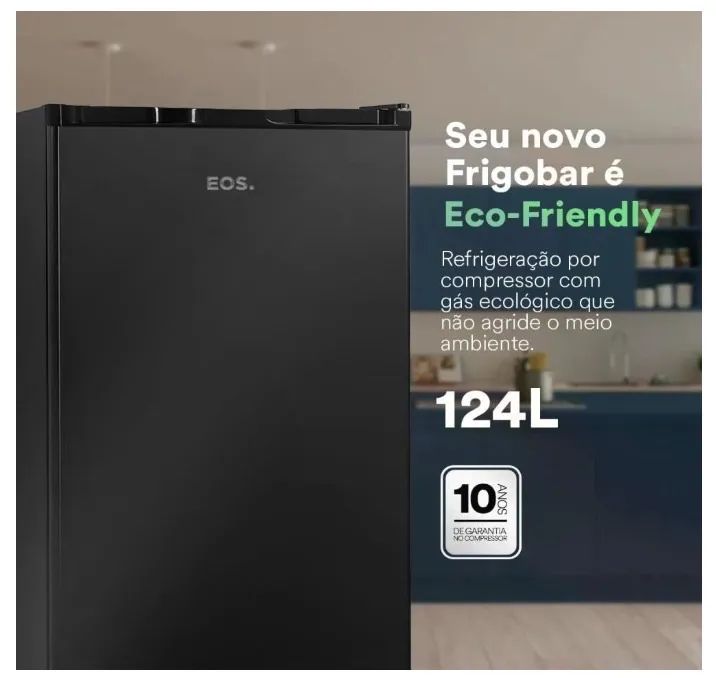 Frigobar Eos 124litros Preto 110v Novíssimo!!! - Foto 2