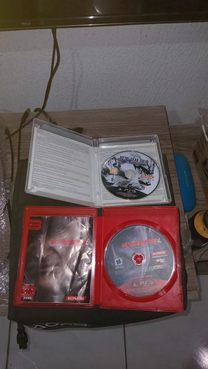 Ps3 jogos metal gear solid collection e 4 pra vender logo