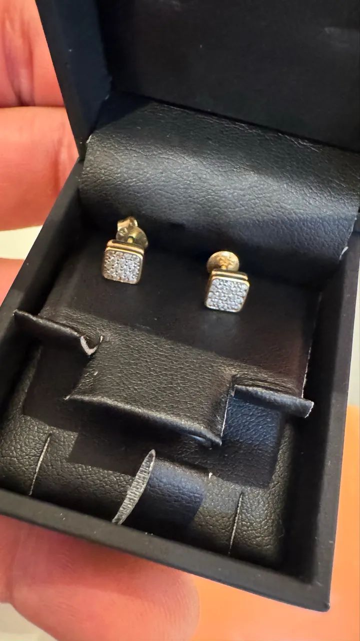 Brinco ouro com diamante  - Foto 4