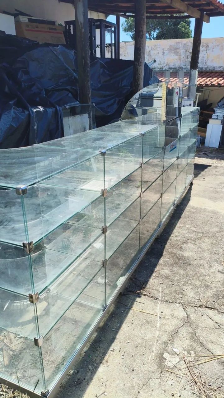 Balcão de Vidro Modulado 3,60 mts - Usado - Foto 2