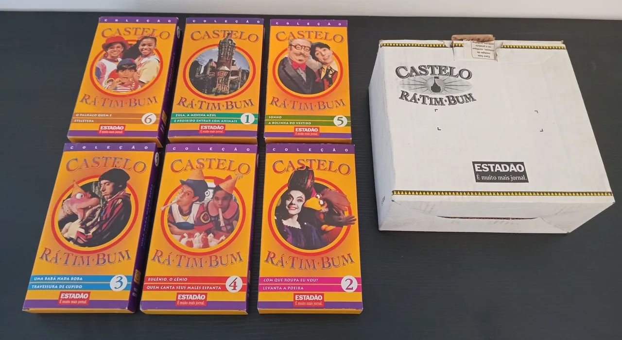 Coleção VHS Estadão Castelo Rá-Tim-Bum 6 Volumes