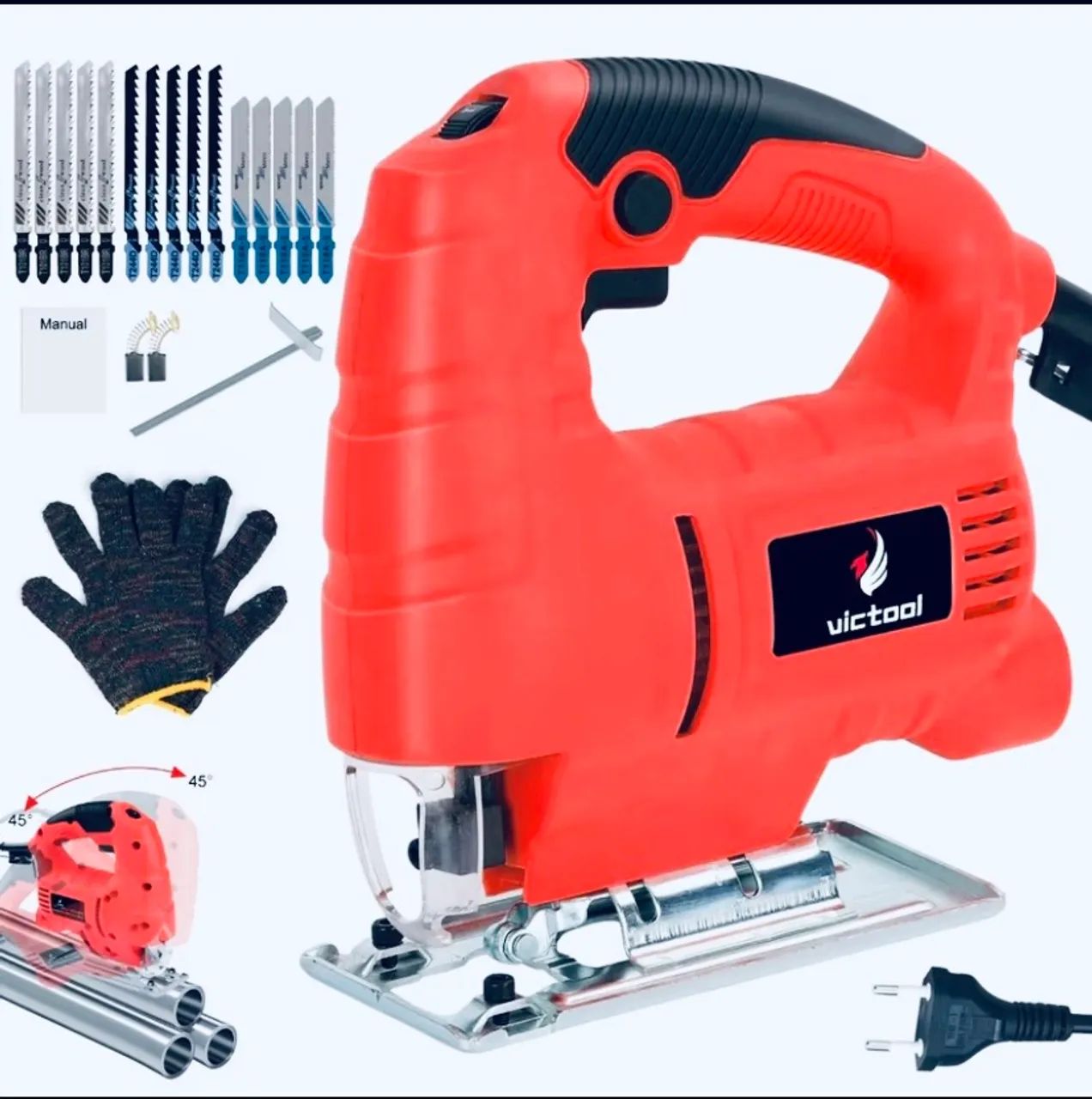 Serra tico tico VICTOOL 800W 110v - Foto 3