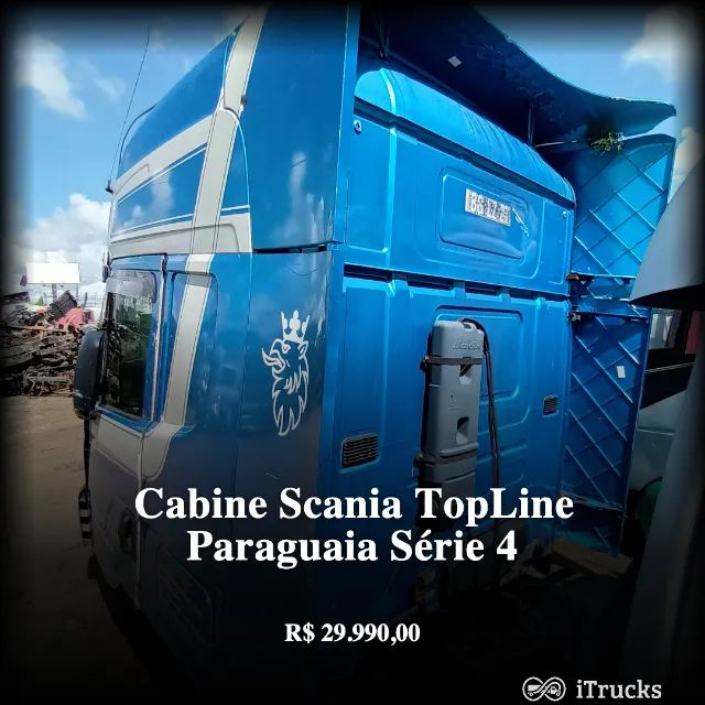 Cabine Scania TopLine Paraguaia Teto Alto Leito Série 4 - Foto 3
