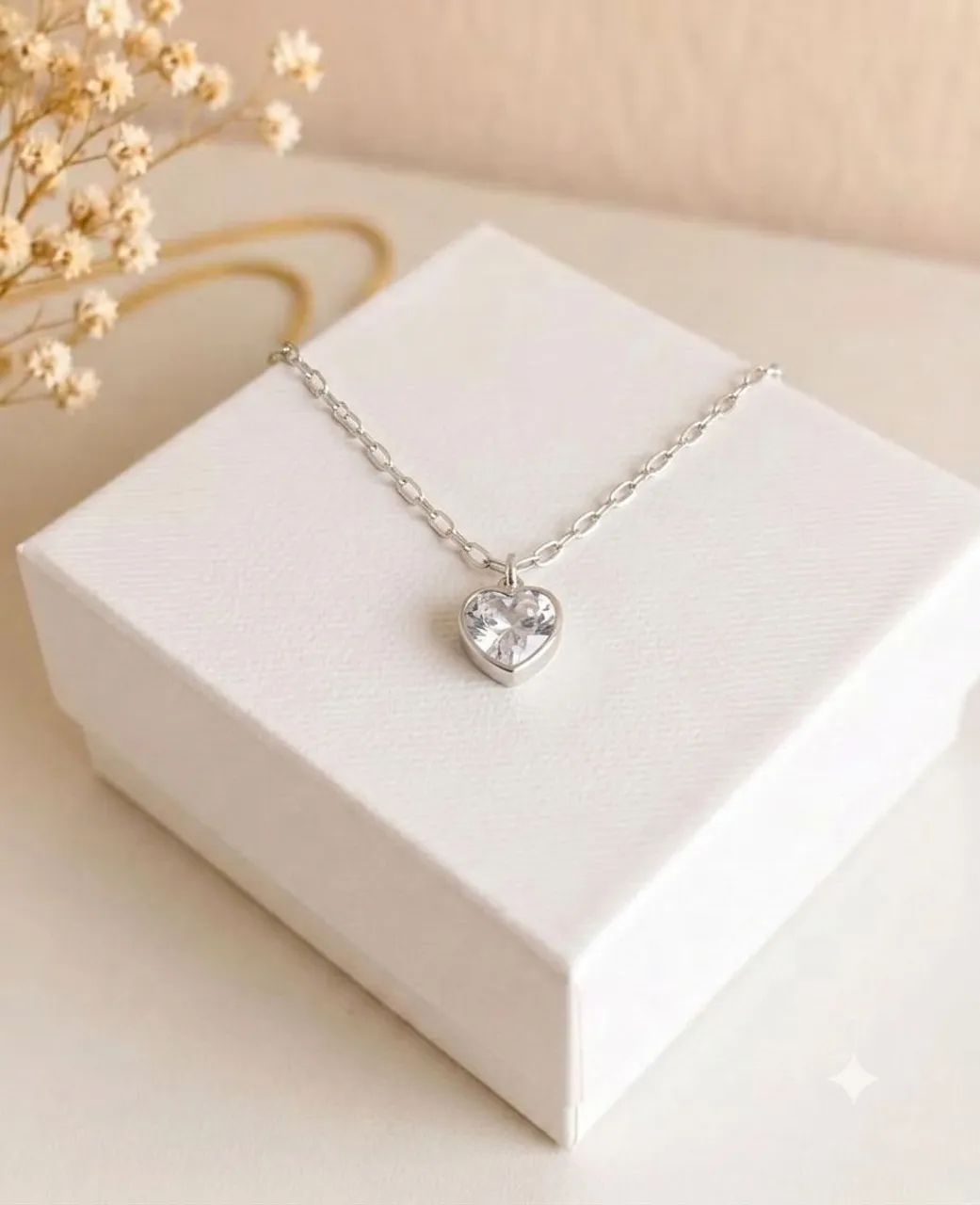 Pulseira pingente de coração - Joia em prata 925 - Foto 2
