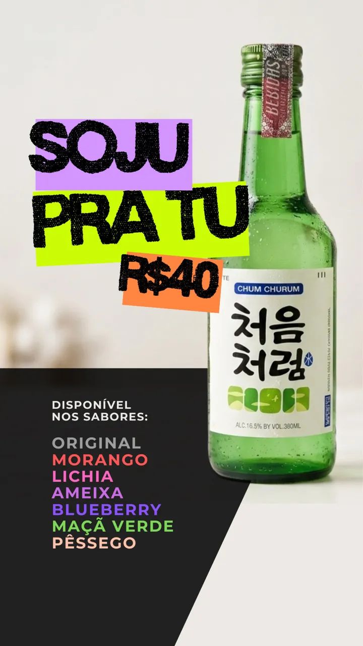 Soju (vários sabores) - Foto 2