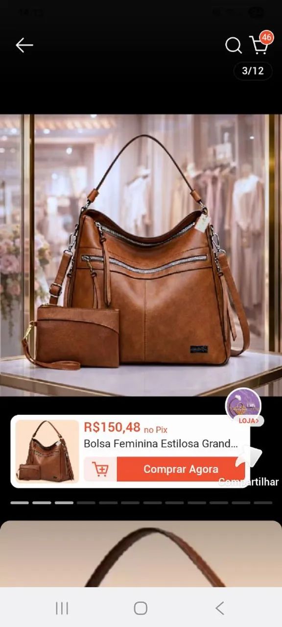 BOLSA FEMININA - MARCA: CANGURÚ - Foto 2