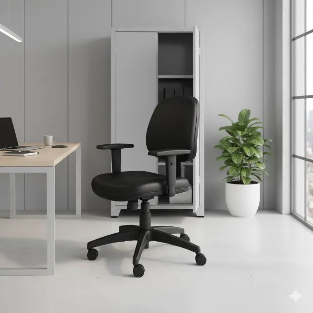 CADEIRA EXECUTIVA BACKSYSTEM COM BRAÇO A PRONTA ENTREGA 
