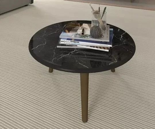 Mesa De Centro Retrô Brilhante - Bechara - ENTREGA EM 24H