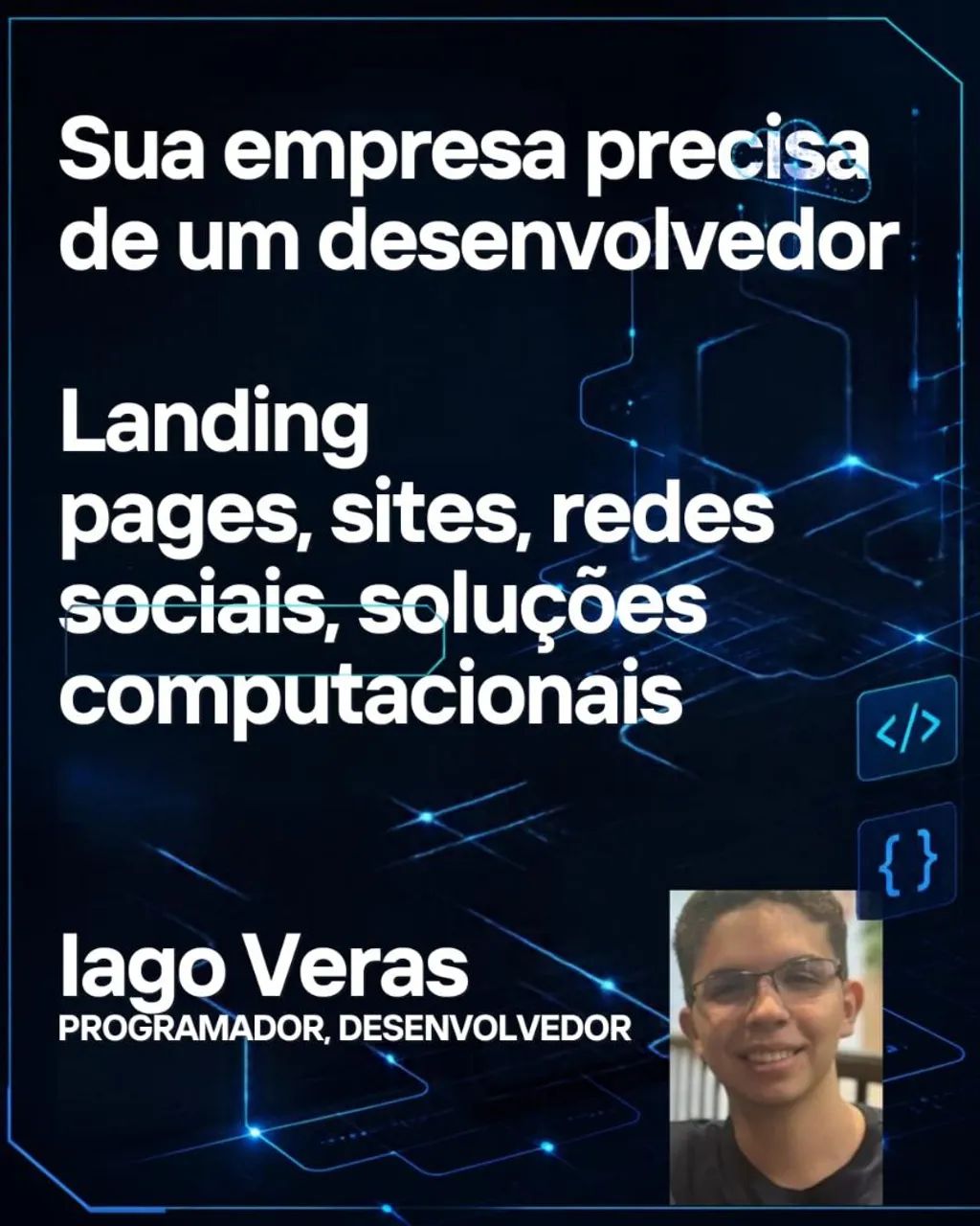 Sites, redes sociais,  Landing Pages etc