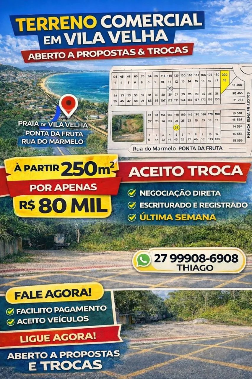 Lote praia, ponta da fruta , Comercial.  ENTRADA parcelas  - Foto 4