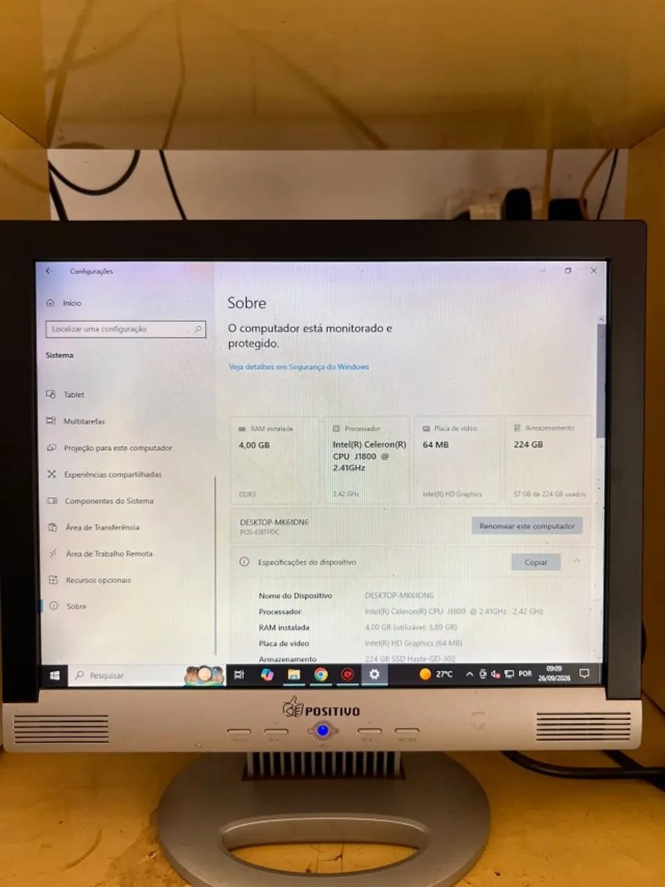 Vende - se computador Positivo sem defeitos - Foto 2