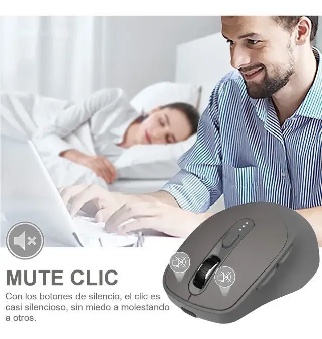 Mouse Sem Fio Recarregável Bluetooth - Foto 3