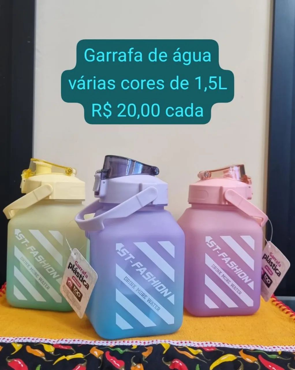 Garrafa de água academia 