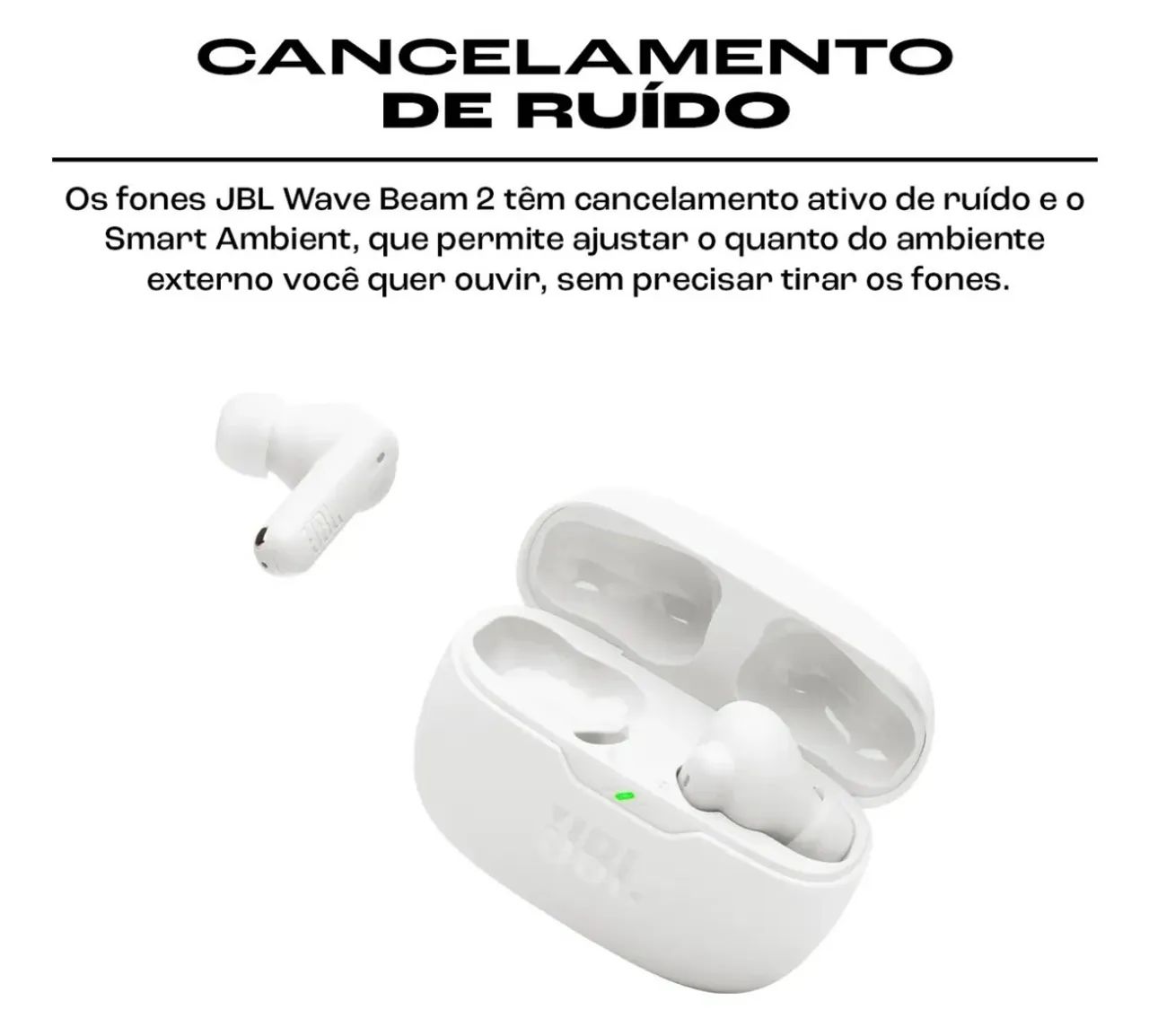 Fone De Ouvido - Wave Beam 2 Jbl - Branco -  Original - LACRADO - Foto 2