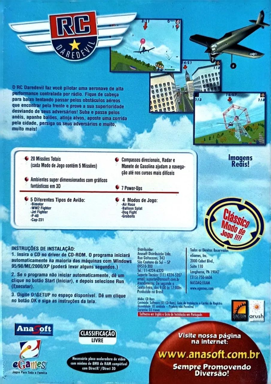 Cd De Jogo Rc Daredevil Pilote Uma Aeronave O43 - Foto 2