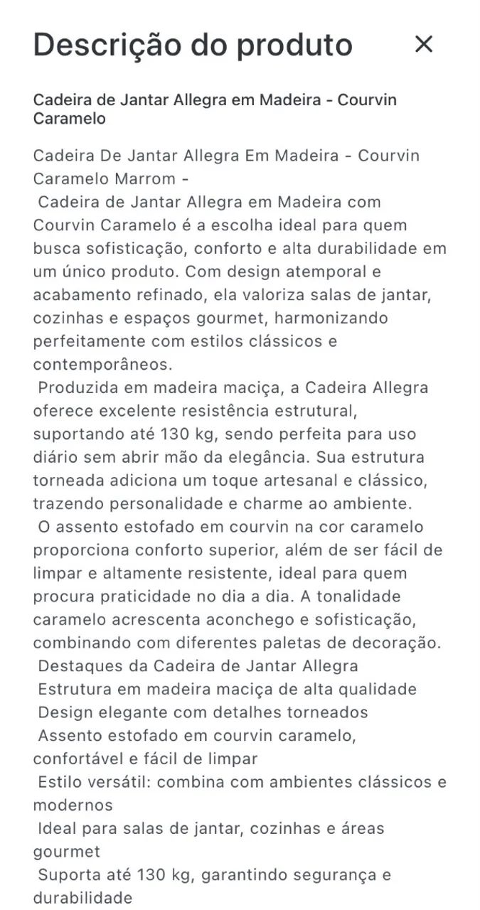 4 cadeiras de Jantar - Novas sem uso  - Foto 3