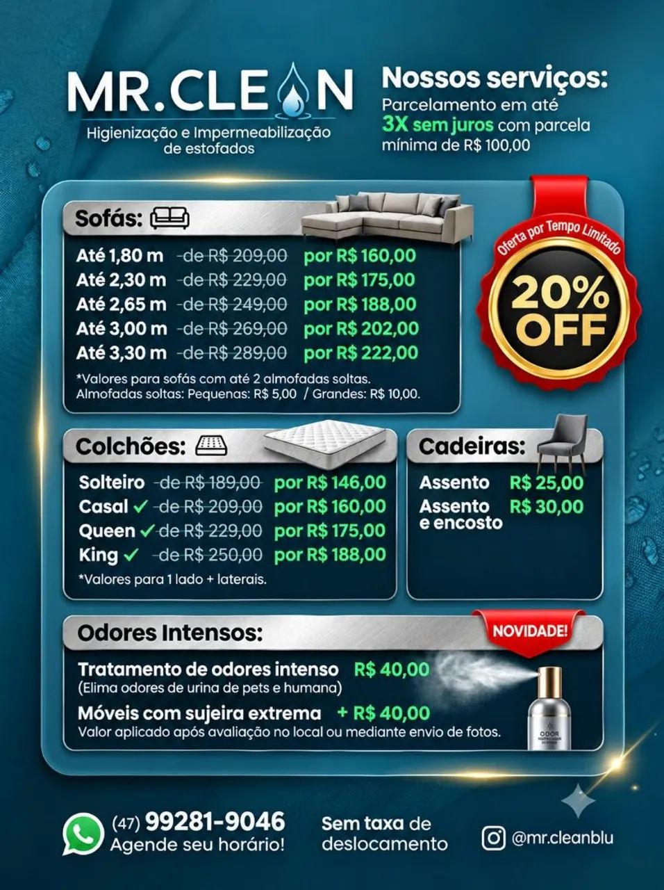 Serviço de higienização completa com impermeabilização  - Foto 2