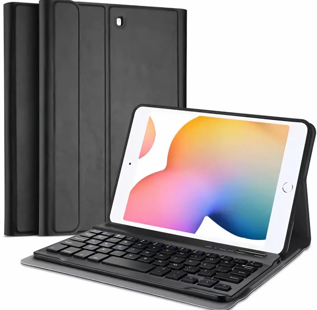 Capa case capinha com teclado ABS para iPad 7ª, 8ª, 9ª geração