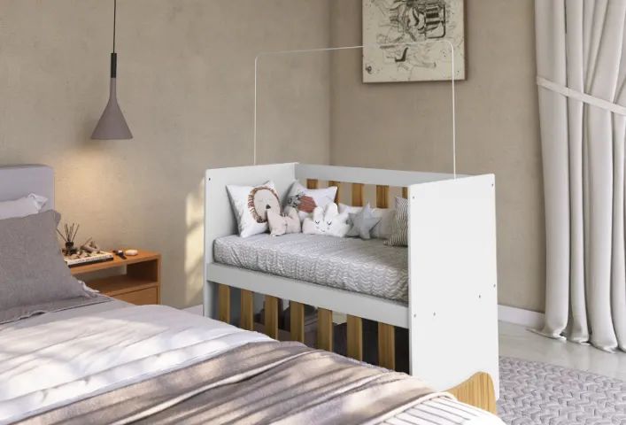 Mini Berço Guti Retro, 100% MDF (Novo) - Foto 3