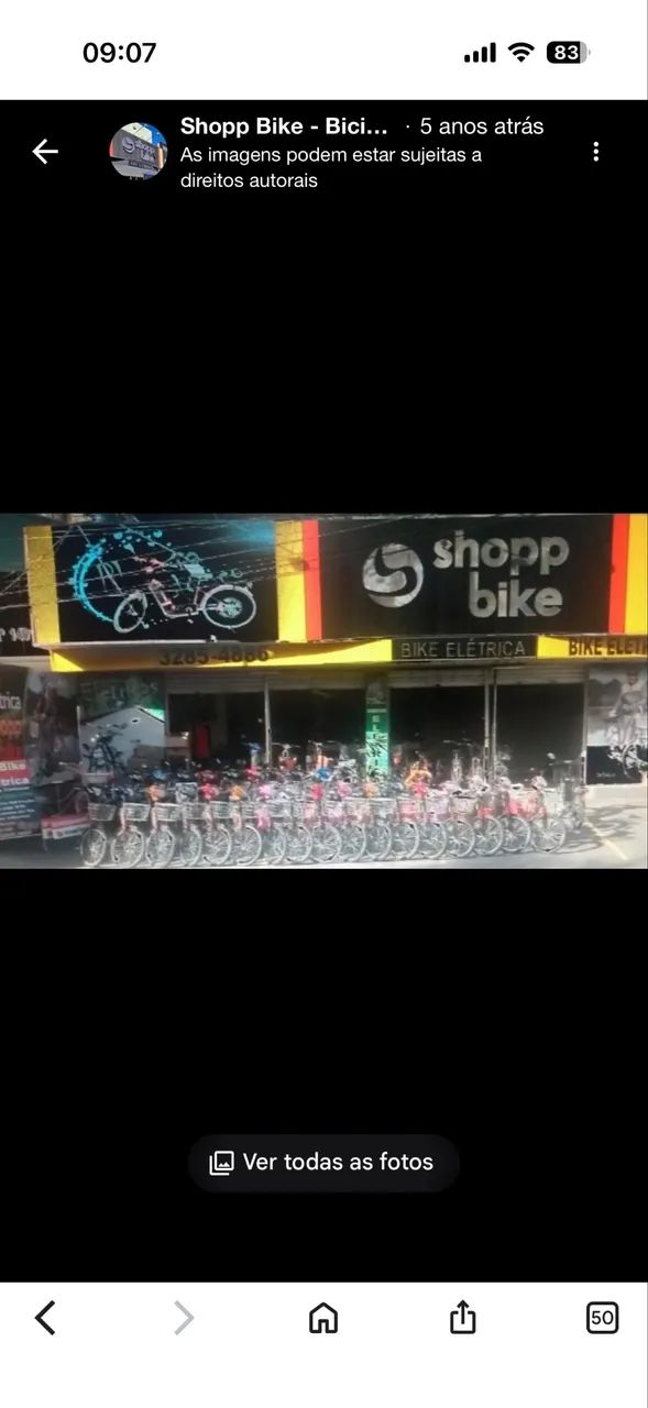 Loja de bicicleta elétrica 