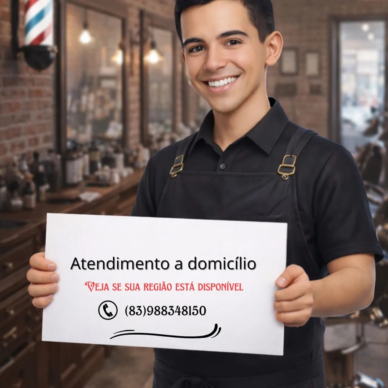 Corte masculino a domicílio 