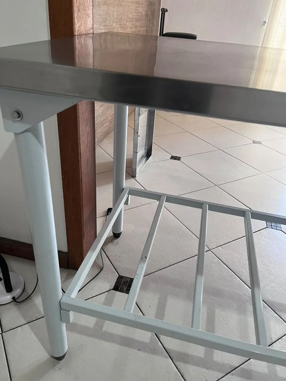 Bancada cozinha  inox 1,90 x 0,70 com prateleira   - Foto 2