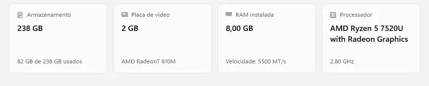 Notebook Lenovo Ryzen 5 7520U - Foto 3
