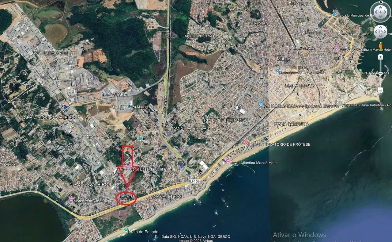 Área de 1162 M², com vista Mar, Gória - Macaé - RJ