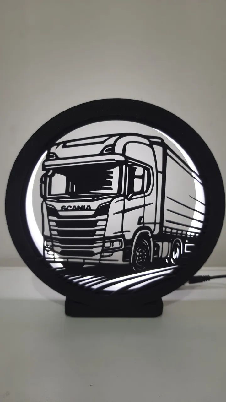 Luminária tema Carreta Scania