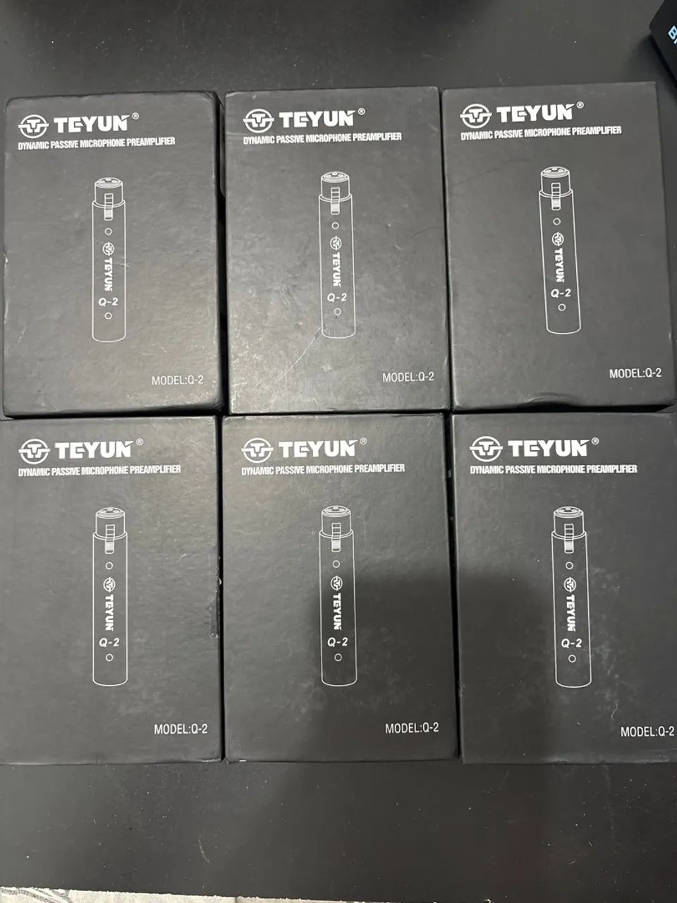 Kit com 06 pré-amplificadores de microfone dinâmico Teyun Q-2