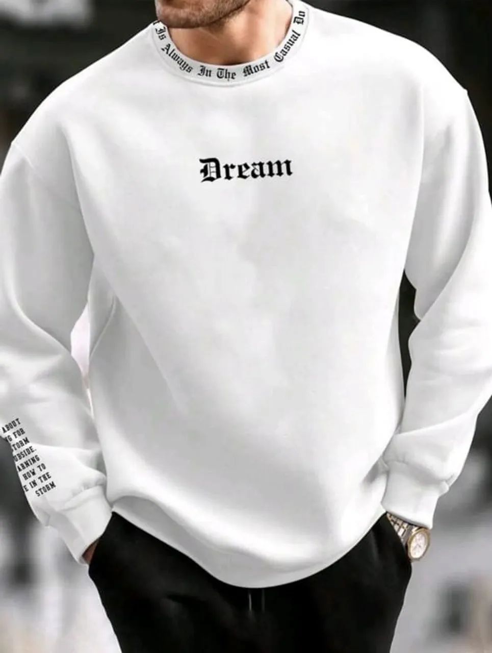 Moletom Masculino Branco Manfinity