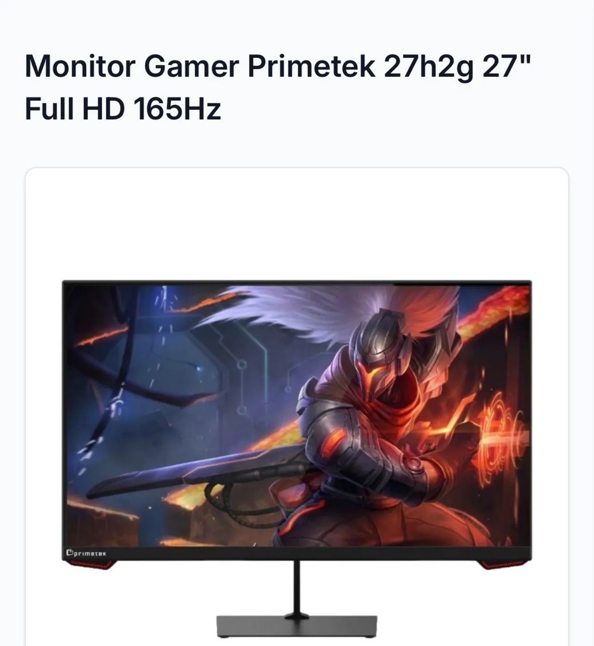 Monitor primetek 27 polegadas 