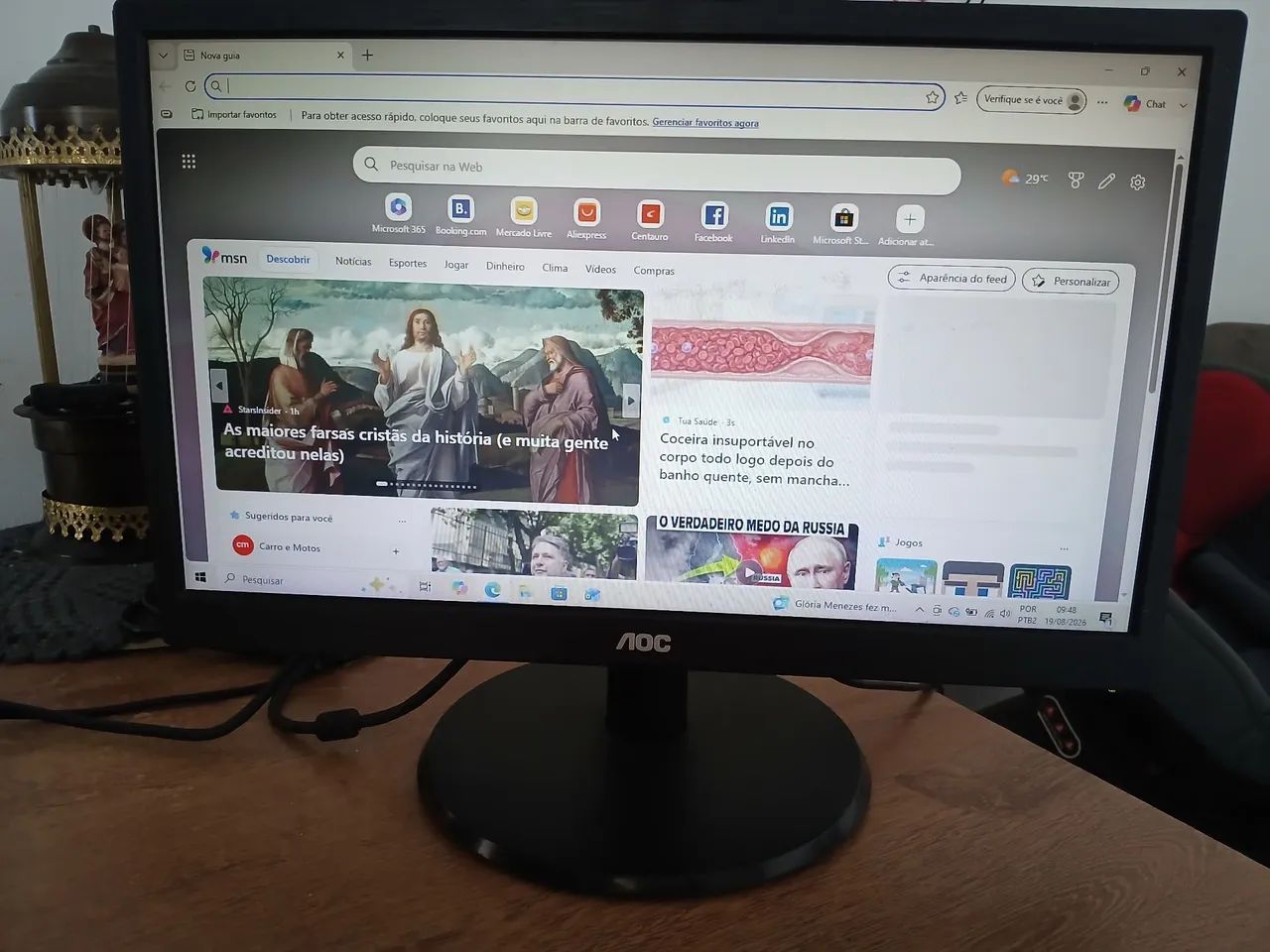 Vendo monitor AOC 19 polegadas! R$300,00 - Foto 5