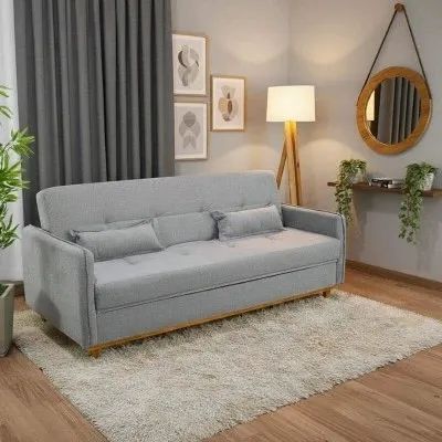 Sofá Cama Baú Linho Design Moderno rf7 - Foto 5
