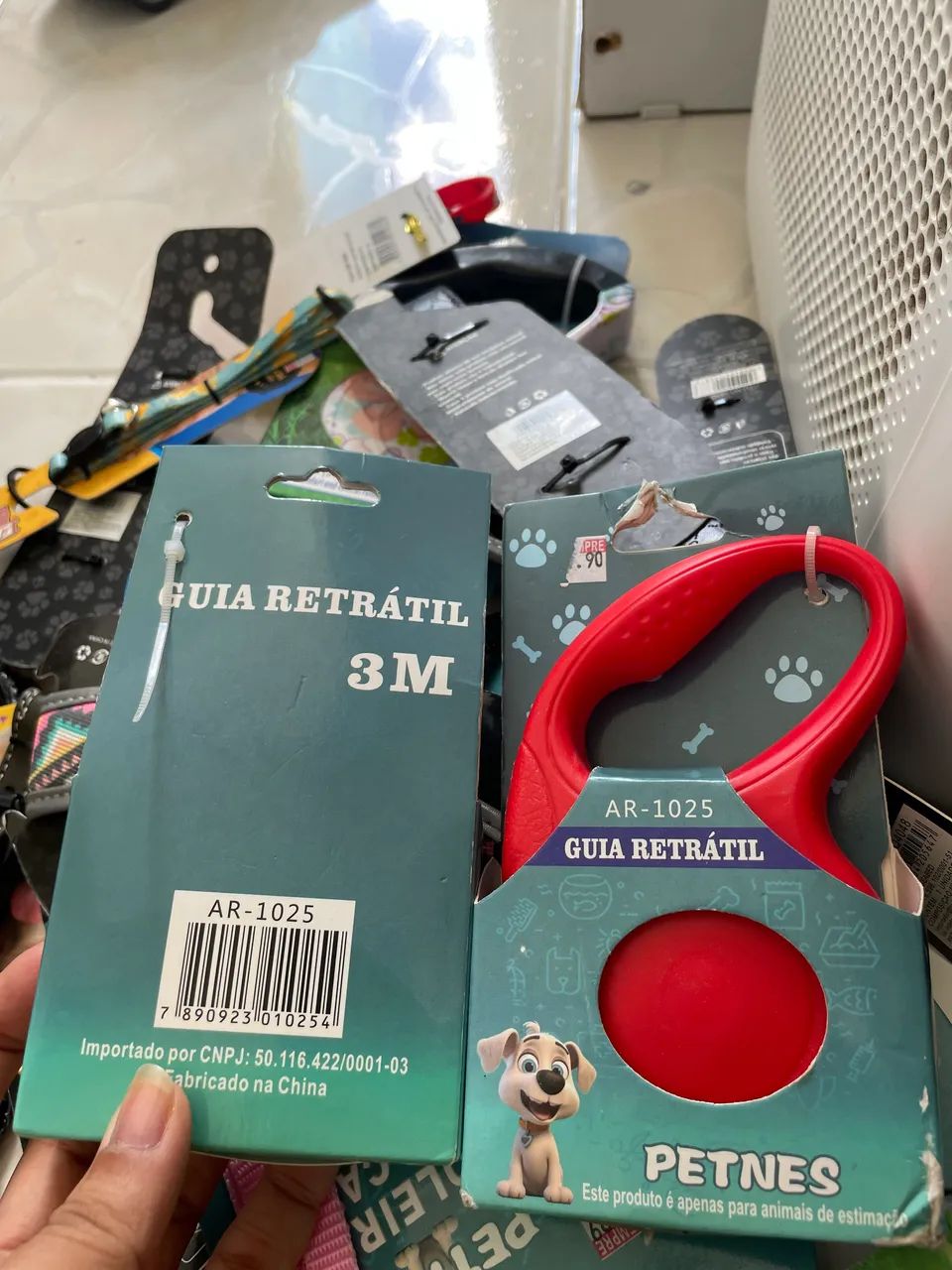 Peitoral e coleira retrátil 3m - Foto 4