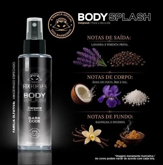 Body splash masculino FOX for man 100ml