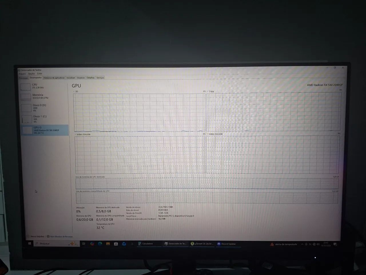 Pc gamer com rx580 8g