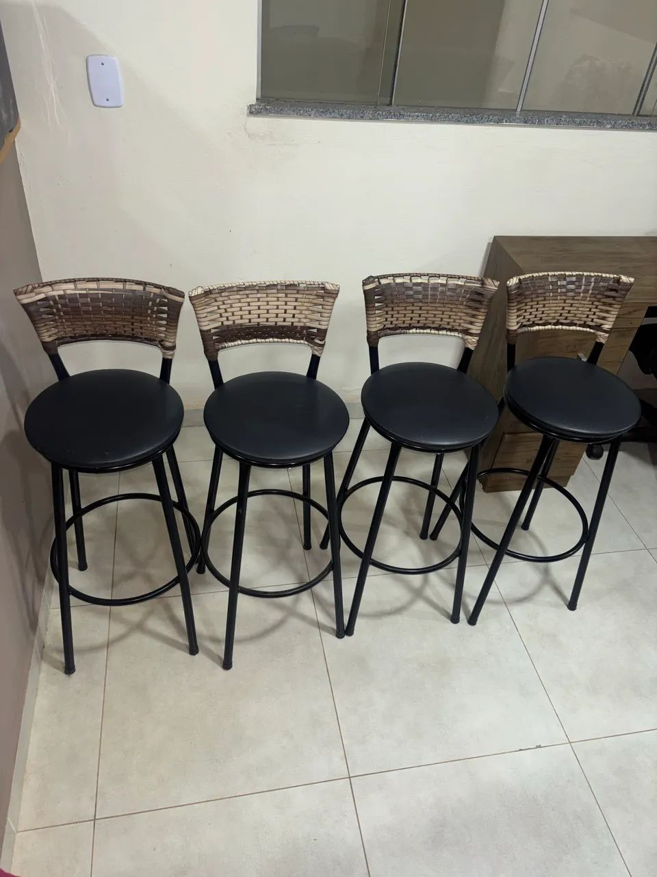 Kit 4 Banquetas Altas para Balcão