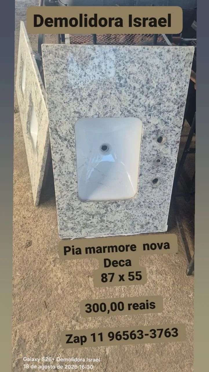 Pia banheiro nova 