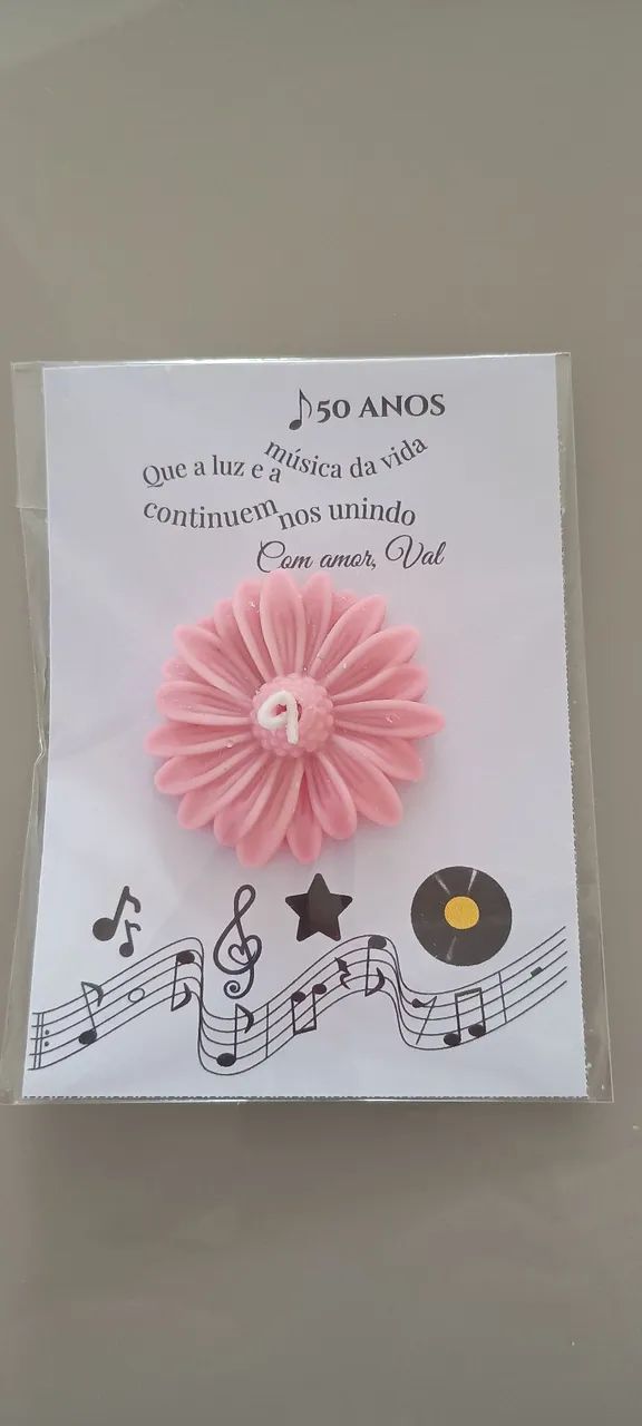 Lembrancinha vela em flor