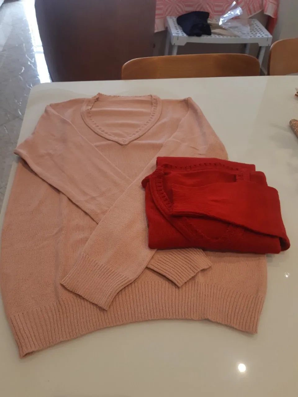 blusas em tricô 2 peças