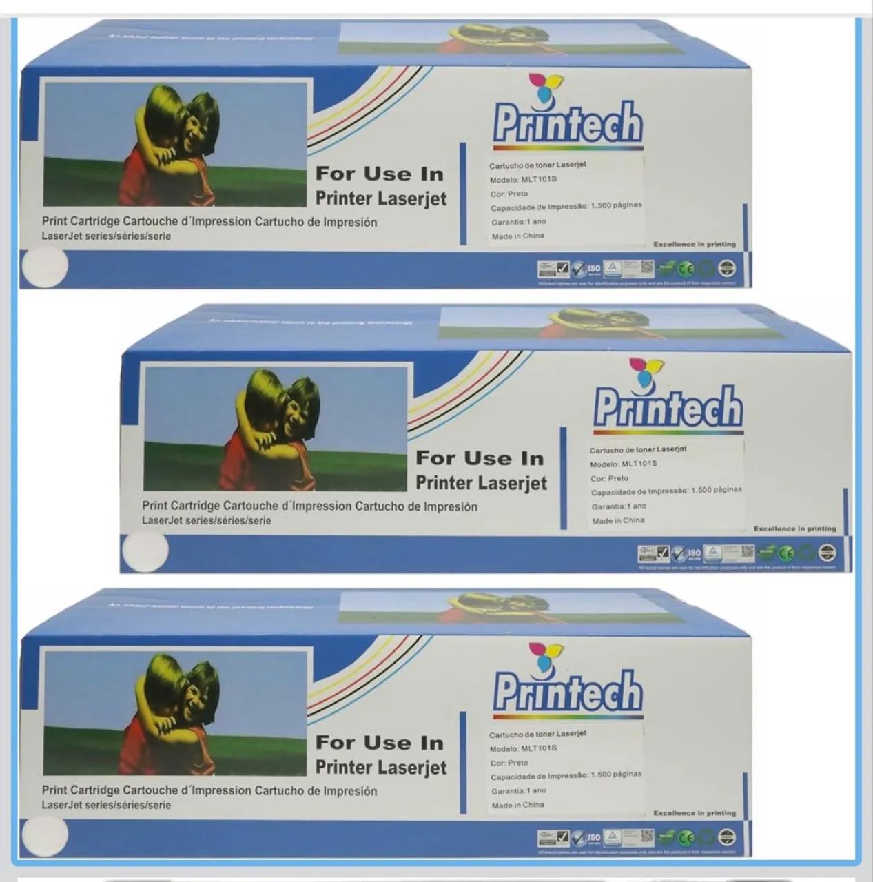 Kit com 3 Toner Compatível PRINTECH D101S / ML-2165/ SCX-3405 / MLT-101 - Foto 2