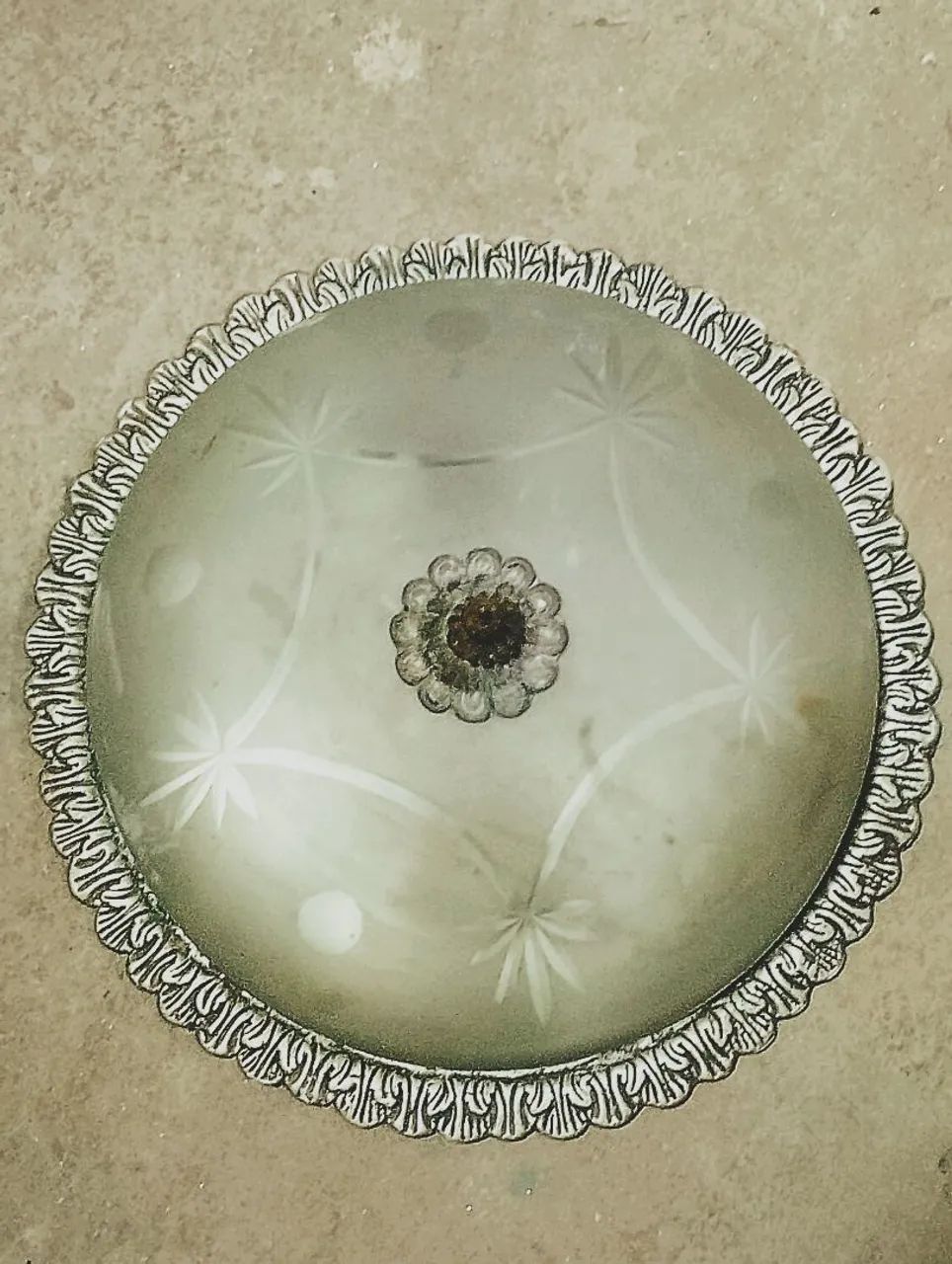 Lustre de vidro antigo peça vintage 
