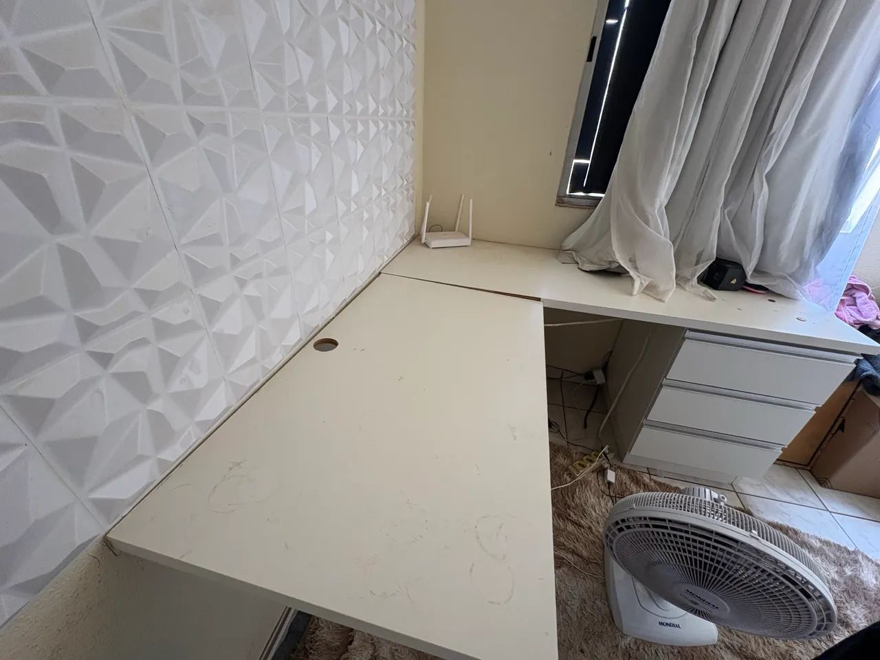 MESA EM L, GAVETAS GRANDE MESA PERFEITA - Foto 2