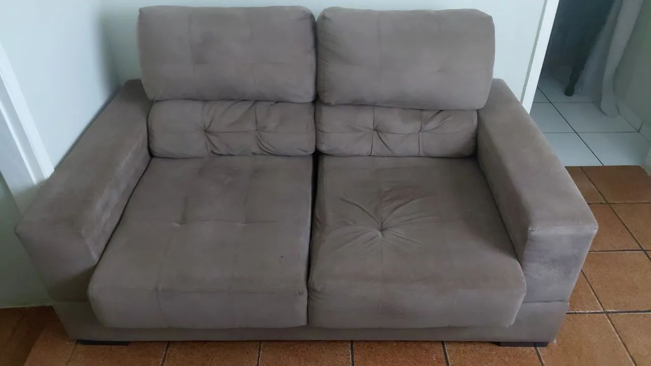 Sofá  3  lugares cinza  - Foto 3